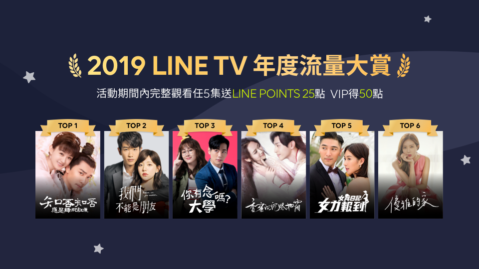 【追劇贈點】 2019 LINE TV 年度流量大賞!年末盤點話題劇前TOP6,你怎能錯過!